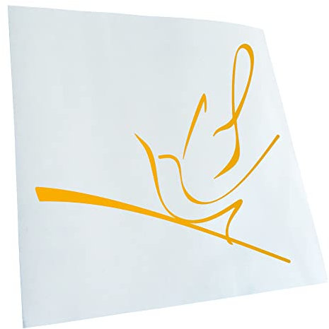 Kiwistar - Autoaufkleber - gelb - 60 x 60 cm - Vogel - Heckscheibenaufkleber Auto Aufkleber wetterfest für Kfz LKW Mofa Truck - Sticker außen selbstklebend Tuning Zubehör für Fenster Fahrzeug Scheibe