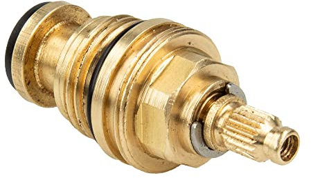 tecuro Ventiloberteil 3/4 Zoll für Bad, Küche und Außenbereich, Absperrventil, für Kalt - und Warmwasser, Messing blank