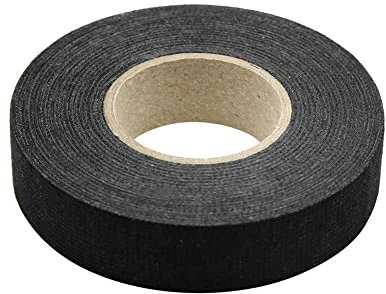 X AUTOHAUX Black Adhesive Cloth Fabric Car Wire Harness Looms Tape 19mm x 15m