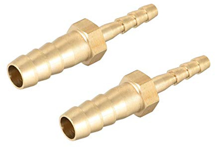 8 mm auf 4 mm Schlauch-ID, Messing, Reduzierstück, Schlauchverbinder, Verbindungsstück, Verbindungsstück, Schlauchadapter, 2 Stück