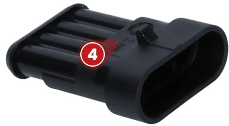 AMP 10x Superseal Stiftgehäuse 4-polig - 282106-1 Steckverbinder Set