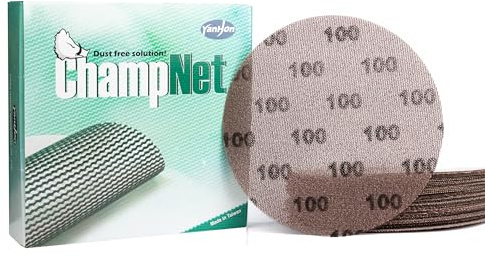 ChampNet Mesh Drywall 9 Inch Sanding Disc 100 Grit 25PCS, Sand Screen 9in Sandpaper Net Dust Free Hook and Loops Discs | Compatible with Radius 360 Drywall Sander | Ideal for Drywall, Floor, Putty Use
