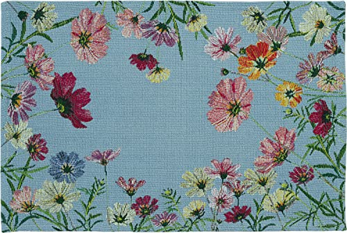 Sander - Gobelin Tischset/Platzset- Cosmea - Hellblau geblümt 32 x 48cm ( Buchstabendreher von Cosema in Cosmea)