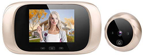 Digital Peephole viewer for Front Door Camera WiFi peep Holes with doorbell Apartment Eye The Building,Kits 2.8in TFT LCD Visual Door Viewer IR Night Vision Cyclic Storage Camera (Gold)