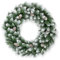 Uten Corona Navidad Grande, 60 cm, con Nieve y 8 Piñas, PVC, Decorar Chimeneas, Puertas, Ventanas