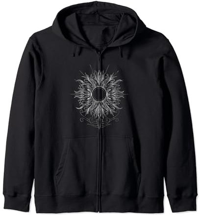 Sommer Sonne Symbol Mittsommer Sonne Fineline Tattoo Kapuzenjacke