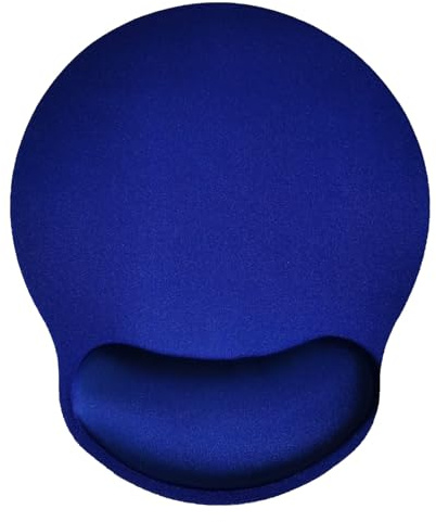 Mauspad mit Handgelenkstütze, ergonomisches Mauspad mit Memory-Schaum-Handgelenkauflage, rutschfeste Gummiunterseite, Gaming-Mäusepad für Zuhause, Büro, Computer, Laptop, Blau