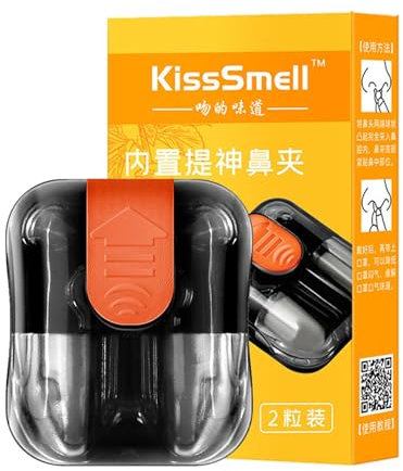 Walopola Lápiz Nasal de aromaterapia | 2 Piezas de diseño de Pinza Nasal, de aromaterapia portátil, Aroma Estimulante, inhalador Nasal de Vapor de energía Manos Libres Proporciona una sensación