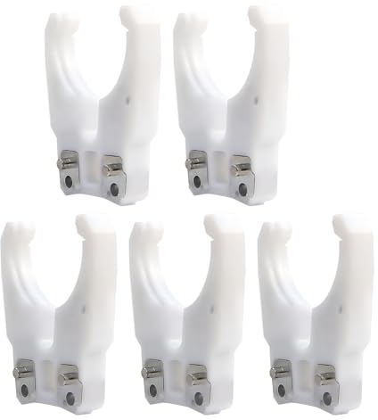TUMAN Pro 5PCS/Lot HSK63F Claw Clamp Nylon Iron ABS Woodworking Tool Holder Clamp Cradle Fork Claw for CNC Machining Center, White