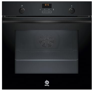Balay - Horno multifunción, 60 cm, Aqualisis, Control Comfort, 10 recetas, Mandos ocultables, Cristal negro, 3HB5159N3