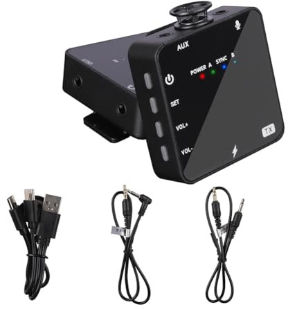 GOSER Microfono per Interviste Lavalier Wireless UHF per La Registrazione Audio su Telefoni Cellulari e Fotocamere DSLR, WM11