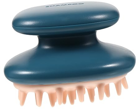 SEWOART Handliche Kopfhaut Massagebürste aus Abs Blaue Shampoobürste mit Handgriff zum Peeling und Massage für Täglichen Gebrauch