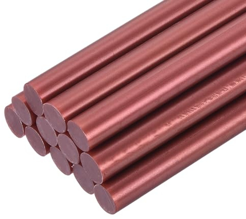 QUARKZMAN 12 Stück Heißklebestifte 11mm x 100mm Mini Heißklebesticks Heißklebepistole Heißkleber Klebestifte Glue Klebesticks für Repartur Bastel Dekoratiion DIY Handwerk Burgunderrot