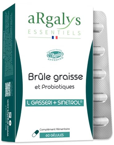 Bruleur de graisse, Formule avec Guarana, Sinetrol® & Probiotiques - Minceur - Perte de Poids, Boost du Métabolisme & Digestion, Cure de 1 mois (60 Gélules), Fabriqué en France, Vegan