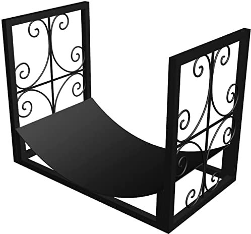 Portalegna in ferro battuto resistente per uso interno ed esterno