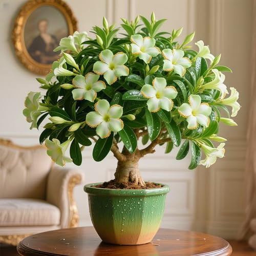 Piante di rosa del deserto - Fiori colorati - Piante succulente resistenti alla siccità - Adatte per abbellire casa e ufficio-5bulbi-A