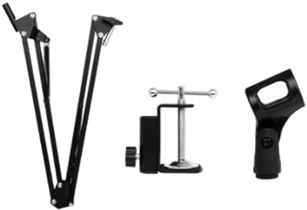 Sunmeit Supporto per Microfono da Tavolo Regolabile Supporto per Microfono con Braccio Pieghevole Staffa Estensibile A 180°