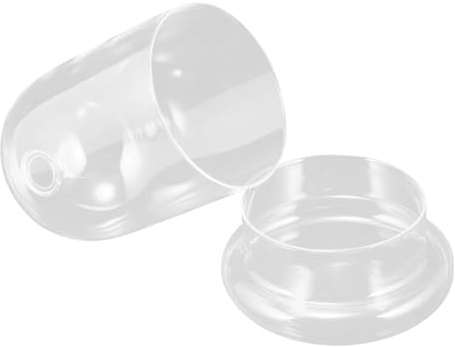 Milisten Cloche en Verre Transparente avec Socle 15x20cm pour Fleurs Stabilisées Décoration Intérieure Bureau Terrarium Dôme Protecteur Dôme pour Plantes Aériennes