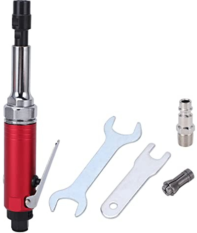 Amoladora Neumática Recta 20000rpm, 3mm y 6mm, Aleación de Aluminio, Herramienta de Pulido y Rectificado - Alta Velocidad, Control de Aire Ajustable, Ideal para Metal y Taller (Yo estilo)