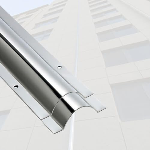 goulotte Electrique Couvercles De Cordon De Chemin De Câbles en Acier Inoxydable, Couvercle De Cordon De Blindage De Câble en Métal(2 PCS,Outer Width 115mm)
