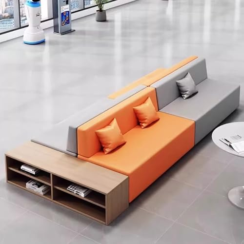 KIBONCY Modern Abstract Shape Sofa Combination, Modular Artistic Seating Group for Creative Lounge & Waiting Areas, Versatile Use in Office, Studio, or Commercial Spaces(D)