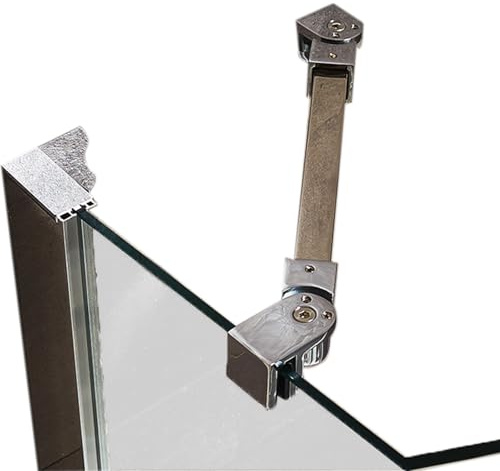 Viaoragiosa Barre de Support pour Paroi de Douch,Barre de Fixation paroi de Douche Extensible,Barre de stabilisation télescopique réglable,Support Fixe en Verre stabilisateur,pour paroi de Douche
