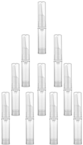 SOLUSTRE Lot de 10 Bouteilles de Sérum Yeux sans Air 5ml en Plastique Compactes et Rechargeables Voyage Vie Quotidienne