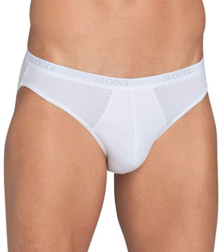 Sloggi Homme Basic Mini 2p Bikini, Blanc, 6 EU