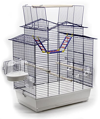 XXL Vogelkäfig Wellensittich Kanarien mit Freisitz & Zubebör