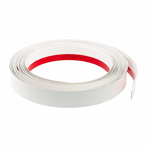 Fensterleiste Flachprofil PVC mit Lippe selbstklebend 40mm breit 5m lang Abdeckleiste