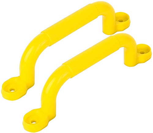 Dilwe Manillas de Marco de Escalada, de Seguridad Antideslizante para Zonas de Juegos Infantiles, agarres de Estructura de Columpio para niños (Amarillo)