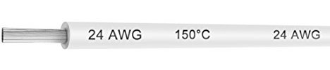 Filo di silicone da 24 AWG 20KV Cavo elettrico da 24 gauge Filo ad alta tensione 32,8 piedi - Filo di rame stagnato flessibile morbido Resistenza alle alte temperature Bianco