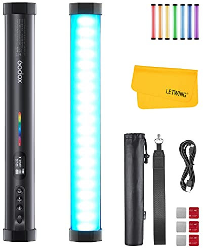 Godox TL30 RGB-ljusrör, CRI 97+ TLCI 99+ fotografi LED-ljus, tre RGB-lägen, CCT, HSI ger upp till 36 000+ färger för filmning, filmskapande, video