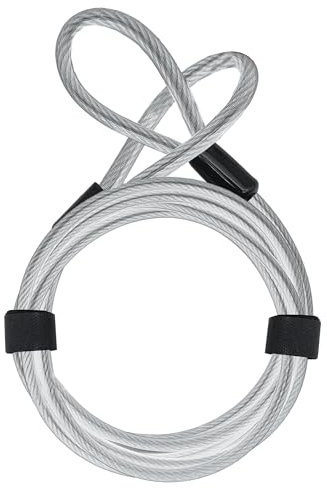 URBAN 5.200L Cable Extension de Sécurité pour Bloque Disque Moto, 200cm, Acier Tressé avec Système de Boucle, Câble Antivol Multifonctionnel pour Moto, Casque, Velo, selle, Trotinette Electrique