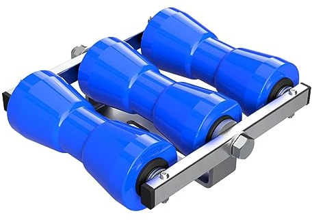 SUPROD Kielrollenwippe Slipwippe Sliphilfe Bootstrailer Auffahrhilfe Polyurethan RKKEZ-A-3-TPU, blau
