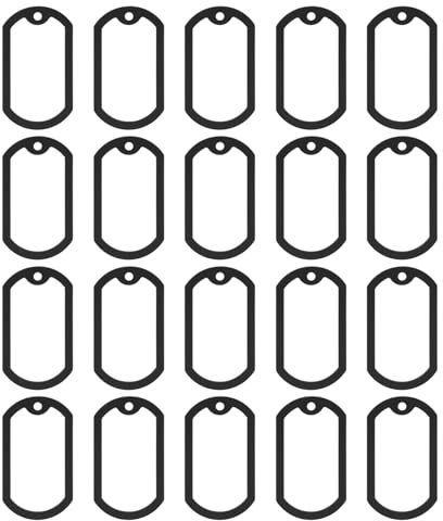 LT Easiyl 20x Silikonringe Packung Hundemarke 52 x 30mm Schalldämpfer Silikonkautschuk ID-Tag-Schutz zur Reduzierung von Klirrgeräuschen, Schwarz