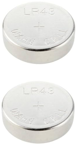 VOLTCRAFT AG12 Pila a bottone LR 43, manganese alcalino, 100 mAh, 1,5 V, 2 pezzi.