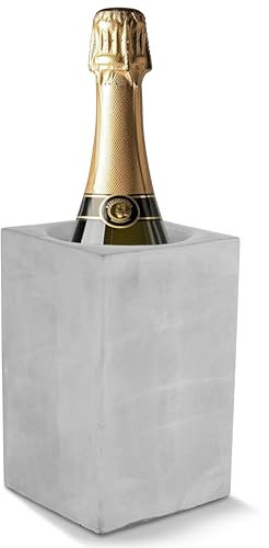 Weinkühler VINOVELI aus Beton - mit möbelschonender Unterseite I Sektkühler I Flaschenkühler I Champagnerkühler I Für Wein oder Sekt I Cold Drinks for Hours