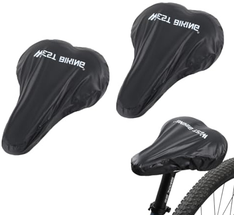 BZKSER Funda Impermeable para sillín de Bicicleta - 2 pcs protección Solar para sillines de Bicicleta,Cubierta Protectora para sillín de Bicicleta,se Adapta a la mayoría de sillines para Bicicleta
