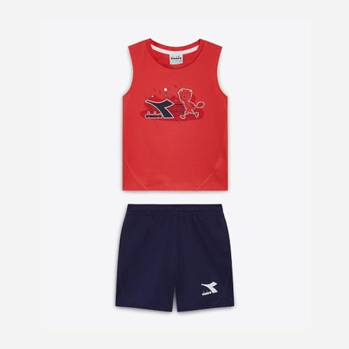Diadora Completino Smanicato Riddle Boy Completini Rosso 10 Anni