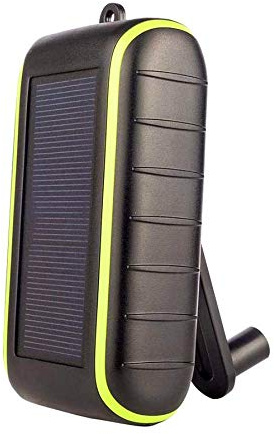 Eighosee Solar Energy Mobile Power Bank Hand Crank Power Supply USB Cellphone Charger Capacity External Battery 8000MAh