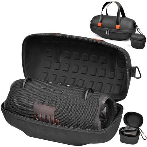 Grapsa Tasche Kompatibel mit JBL Xtreme 4/ Xtreme 3 Musikbox, Tragbare Bluetooth Lautsprecher Schutz Hülle Etui mit Halter für Zubehör (nur Box)