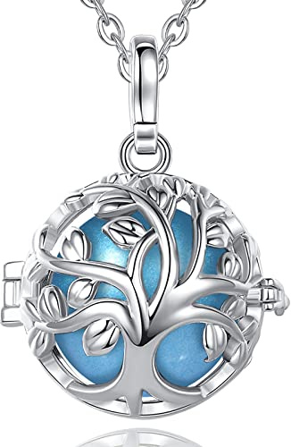 CELESTIA Bola Grossesse Collier Bola de Grossesse Arbre de Vie Collier Femme Enceinte Bijoux Grossesse Maman 76~114 CM Chaînes