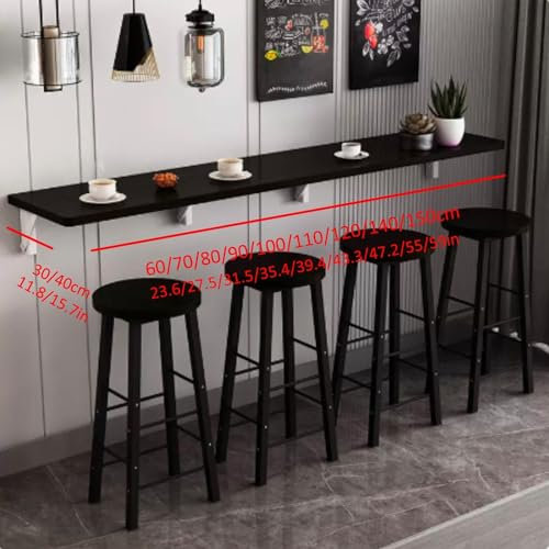 Wand-Klapptisch für Zuhause, schmaler langer Schreibtisch für Esszimmer, Küche, Restaurant, Milchteeladen, Bar, multifunktionale und platzsparende Möbel (Farbe: einfach)