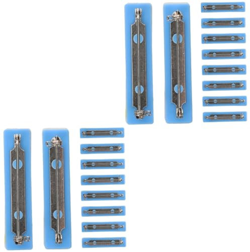20 STK Brosche Zubehör Selbstklebende Nadel Selber Machen Selbstklebendes Abzeichen Selbstklebende DIY-Nadel Sicherheitsnadel in Stabform Stangenbrosche Namenspin Zurück Metall DIYEAH