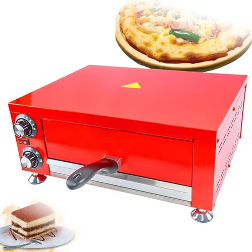 Forno Elettrico per Pizza Professionale, Forno Tostapane A Cassetto, Forno per Pizza da Appoggio con Temperatura Regolabile E Timer da 60 Minuti, Ampia Finestra di Visualizzazione, Vassoio Rimovibile