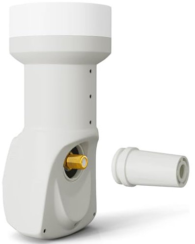 TECHZOCO LNB - Convertitore universale LNB per antenna parabolica, universale singolo LNB, LNB Sat Digital (DVB-S2), Rumore 0,1 dB, 8K, 4K, UHD, HDTV, 3D, impermeabile, connessione F placcata in oro
