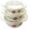 Housetronics 3 Pcs Glass Casserole Dishes With Lids Oven Proof, Microwave & Dishwasher Safe-Scratch,Thermal Shock Resistant Casserole Dish With Lid-Easy-Grip Handles Serving Dishes (1 + 1.5 + 2.5 Ltr)