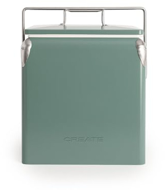 CREATE/Cooler Retro/Nevera portátil 13L térmica/con abridor de Botellas, Aislamiento eficiente, Peso máximo 15Kg, ligéra y fácil de Transportar