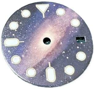 Esfera de reloj NH35 de 28,5 mm, luminosa, verde, con fecha única, accesorios for movimiento NH35 y NH34.(3)